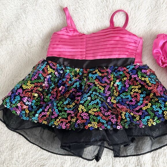 Build A Bear Pink Rainbow Sequin Dress With Panties Lot Of 3 Clothes Toys - Picture 2 of 6